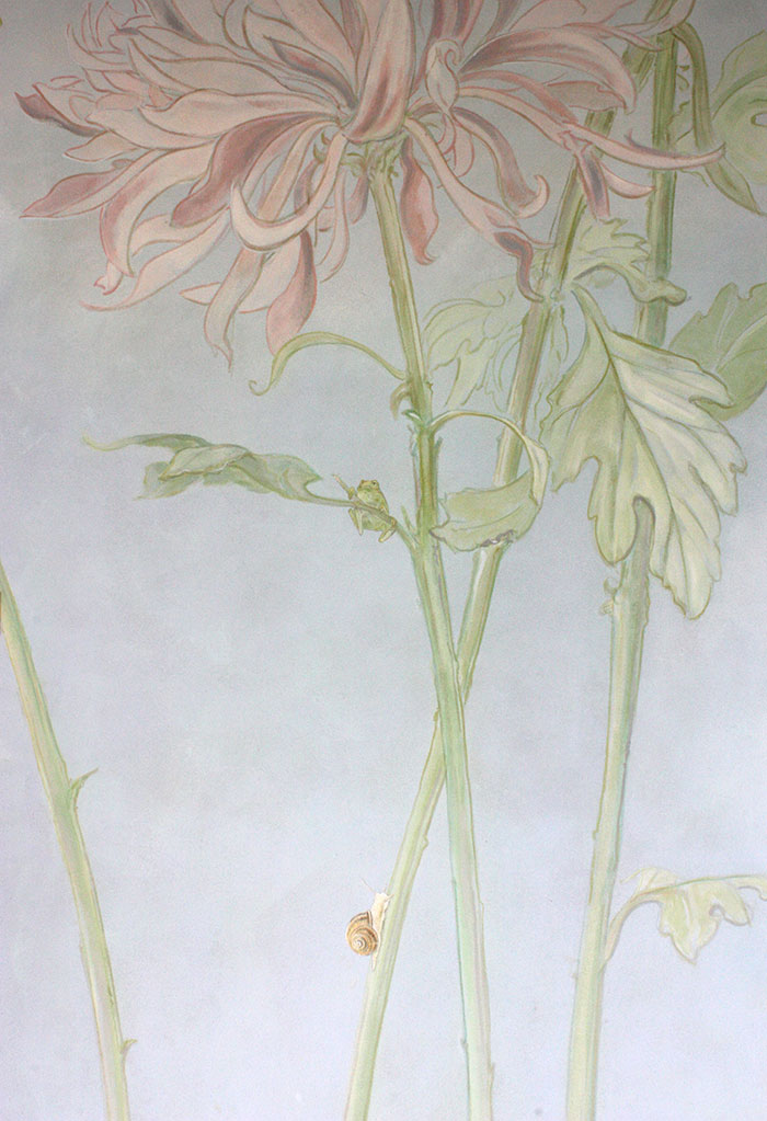 Kinderzimmer Blume malerei wallpainting atelier Wandlungen