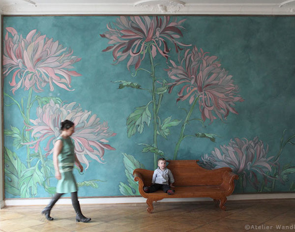 atelier wandlungen,Wandbespannung wohndesign leinwand malerei wandbild deko