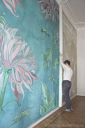 Wandbespannung installation atelier wandlungen