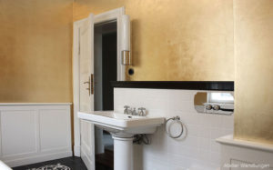 Blattgold, Badezimmer, elegant, luxus