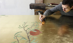Vergoldung, goldleaf, dorer a la feuille, wanskunst