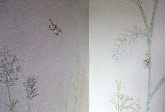 Kinderzimmer blumen malerei wallpainting atelier Wandlungen