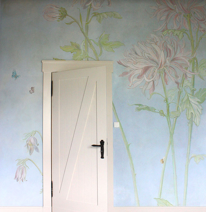 Kinderzimmer blumen malerei wallpainting atelier Wandlungen