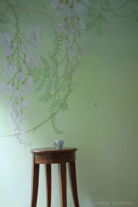 wandmalerei, atelier wandlungen, Glyzine, pflanzen