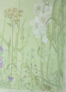 wandbespannung, atelier wandlungen berlin, Kinderzimmer, dekoration, malerei, wiese, hase
